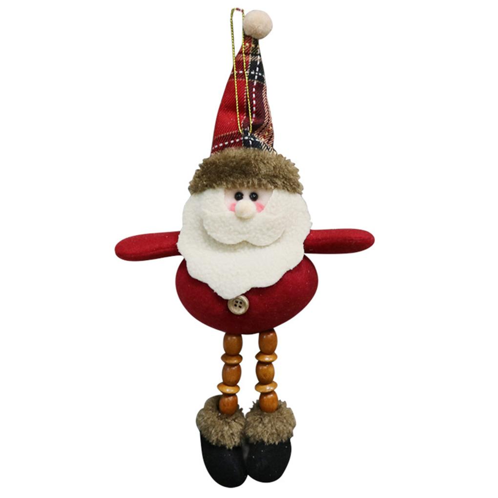 Home Office Portable Christmas Plush Doll Ornament Decorative Figure Wall Window Tree Reusable Hanging Decoration