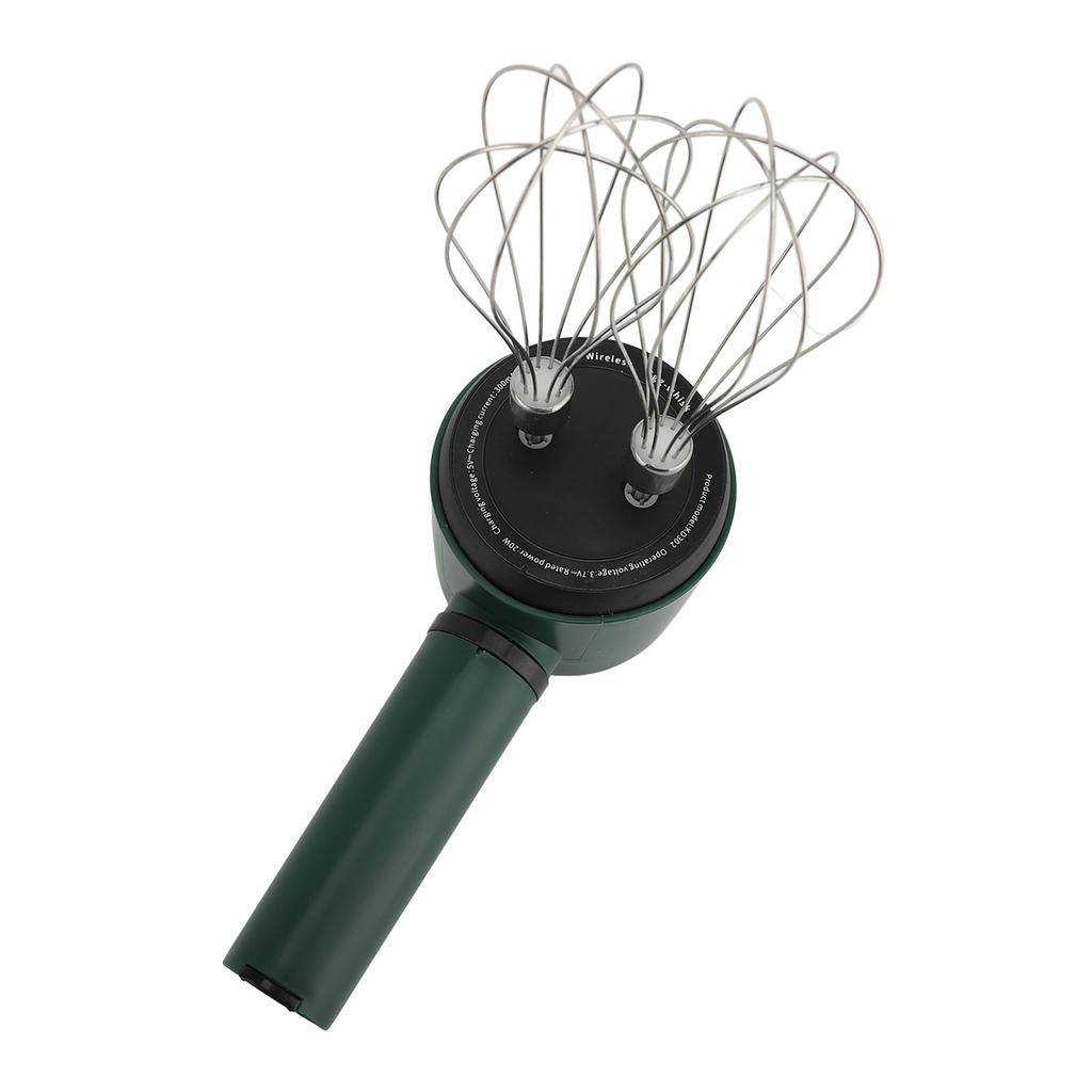 Беспроводной электрический ручной миксер с 2 венчиками, 1200 мАч, с зарядкой через USB, из нержавеющей стали