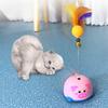 Self-Moving Cat Toy Colorful Feather Cat Teaser Toy Wobble Toy Indoor Interactive Play for Kitten Fun Activity Pet Home Supplies
