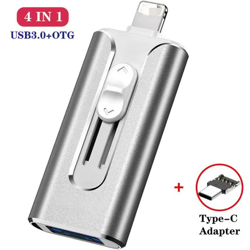 Многофункциональный OTG USB-накопитель 4-в-1 для телефонов Apple - Доступен в версиях 64 ГБ и 32 ГБ