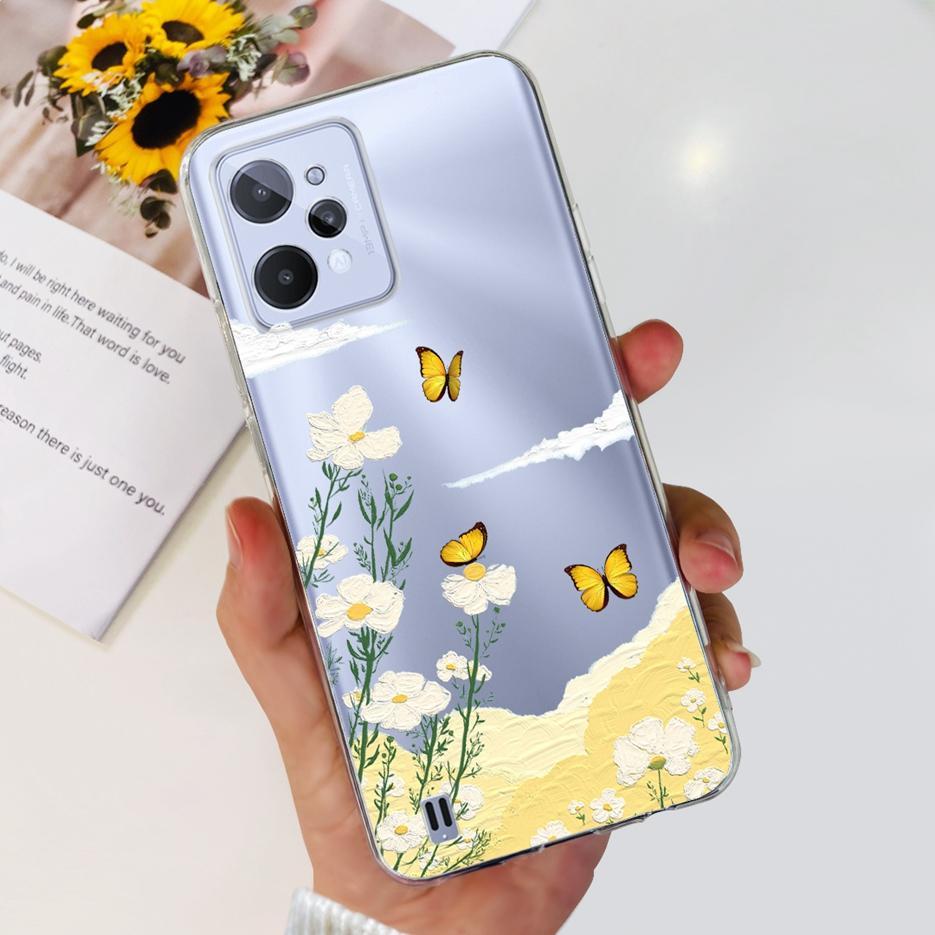 Чехол для Realme C31 RMX3501 Новая Модная Расписная Крышка Мягкий Тонкий Чехол для Телефона Для Realme C31 C 31 RealmeC31 Задняя Крышка Fundas Coque