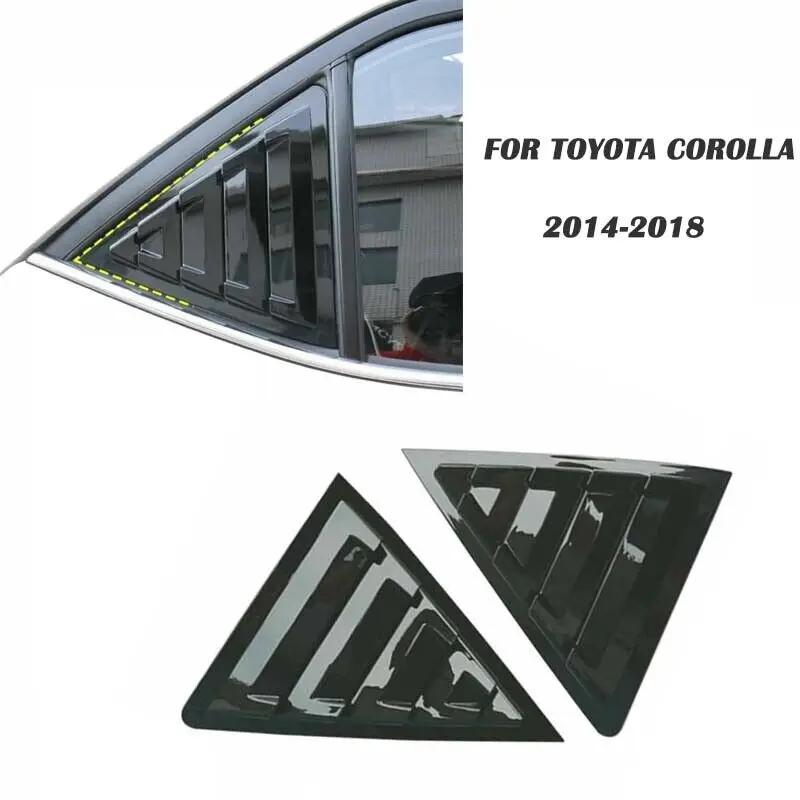 Для Toyota Corolla 2014 2015-2018 АБС-пластик Заднее окно Четверть Жалюзи Накладка Заднего бокового окна Боковая вентиляционная накладка Автомобильные клейкие аксессуары