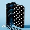Для iPhone 7 12 14 8 Plus XR 13 Pro Max X 11 XS 5 6S 6 SE2022 5S SE2 Mini смартфон черный и белый горошек чехол для телефона