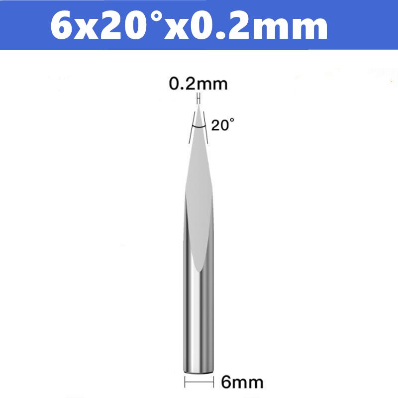 Фреза ЧПУ 3-гранная пирамидальная гравировальная 4мм/6мм хвостовик твердосплавная концевая фреза 20,30,40,45,60,90 градусов фреза ЧПУ