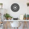 Круглый медальон настенный арт – декоративный акцент из металла, вырезанный лазером, изделия из железа для стильного домашнего декора, украшения стен и наклейки