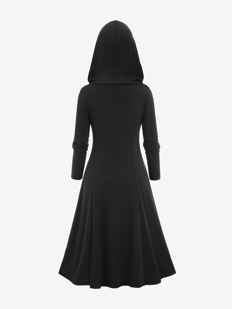 Пальто Rosegal Plus Size из искусственной кожи с капюшоном, на молнии, со шнуровкой и полосками