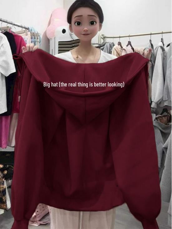 Новая коллекция 2025 года: розовая толстовка с капюшоном и кардиган в корейском стиле для женщин — легкий, свободный крой, идеально подходит для ранней осени/весны.