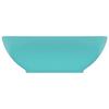 VidaXL Luxury Oval Washbasin Countertop Washbasin Toilet Hand Basin Bathroom Kitchen Home Interior Light Green Matte 146925