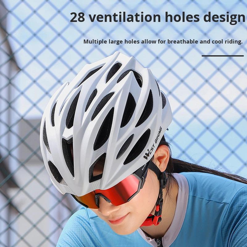 West Biking Bicycle Helmet Cycling Safety Breathable Pc+eps Unisex Road Bike Sports Plastic Riding Helmet