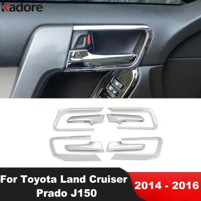 Для Toyota Land Cruiser Prado J150 2014 2015 2016 Хромированная накладка на внутреннюю ручку двери (чашу) салона, Декоративная накладка, Аксессуары для интерьера