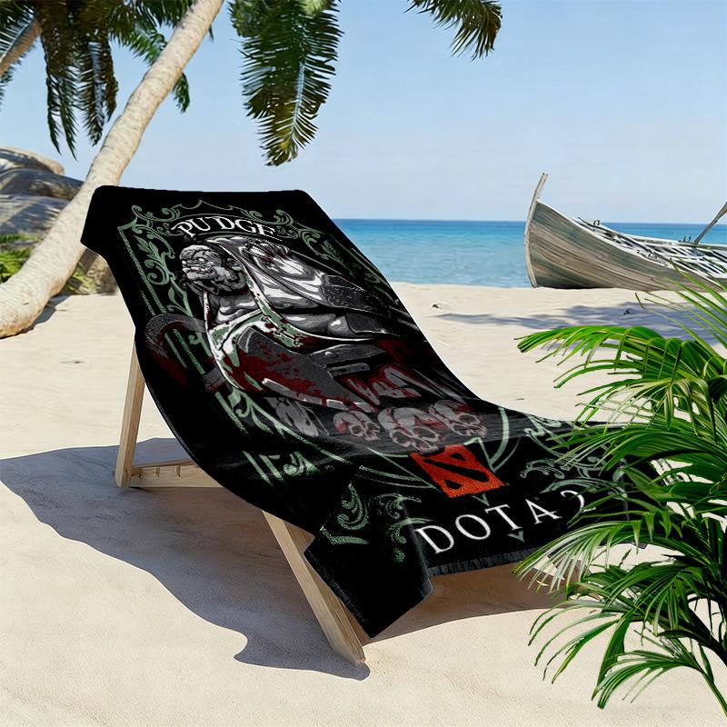 Dota2Pudge 2D Flat Print Beach Towel, Large Soft Quick Dry Towel for Beach Camping Swimming.NSTJ0928052