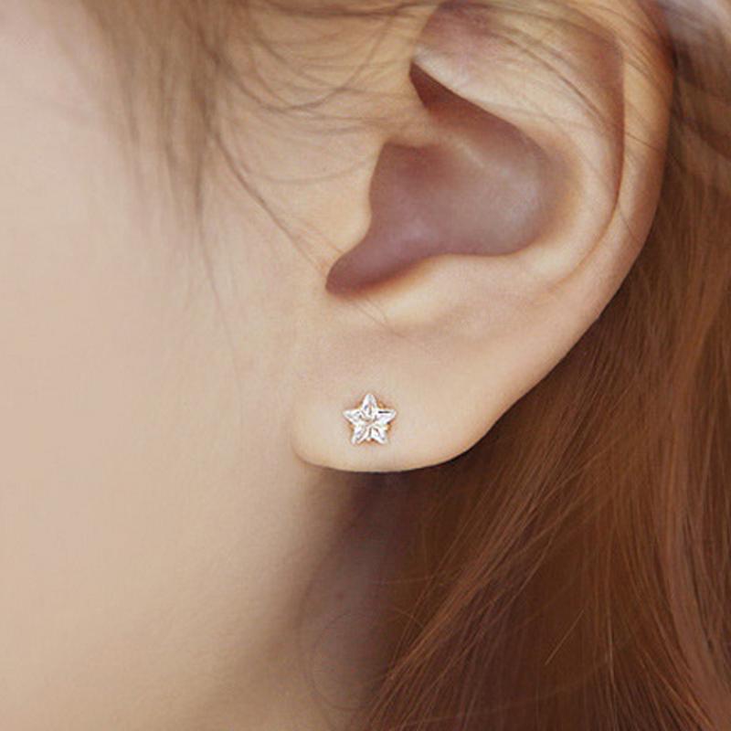 Женские вечерние серьги-гвоздики со звездами, модные мини-серьги-гвоздики с кристаллами, циркон 3-6 мм, новый пятиконечный подарок