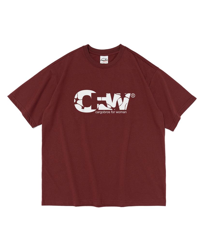 CARGOBROS ДЛЯ ЖЕНЩИН Футболка с коротким рукавом с логотипом Cfw Crack (Вино)