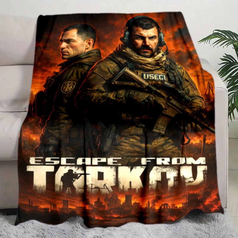 1PC Escape Tactical Camouflage Military Uniform Mask Perfect All Seasons Soft Comfortable Blanket Suitable Sofa Office Outdoor Travel Home Use