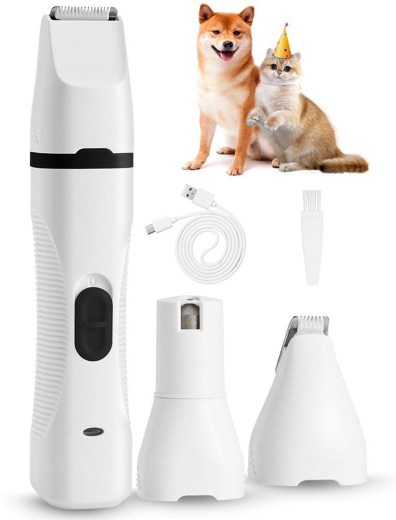 Pateker Multifunctional Pet Clippers Cat Dog Clippers with Pet Nail File For Paw Behind and Butt Areas For Detailed and Partial Sharpening For Home