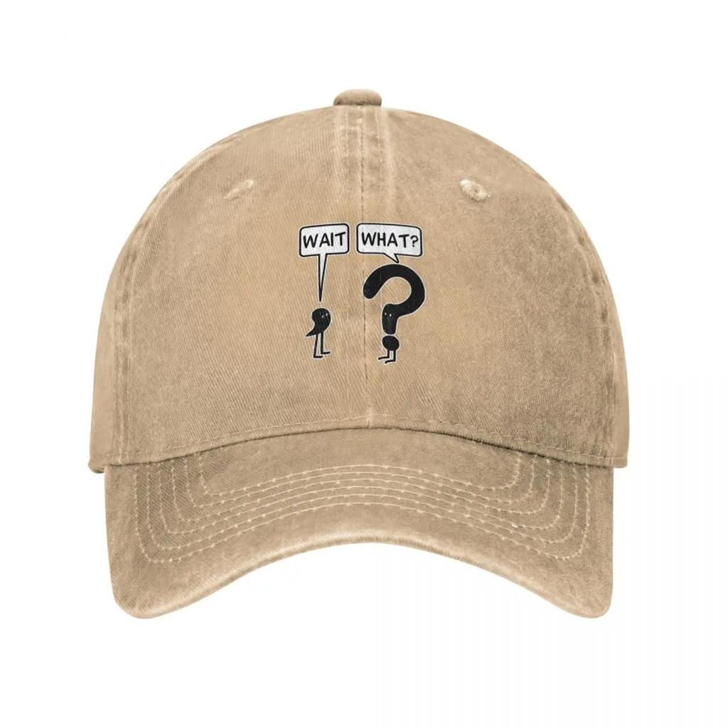 Wait What Baseball Cap Sunhat designer cap Hat Baseball Cap derby hat Unisex Womens