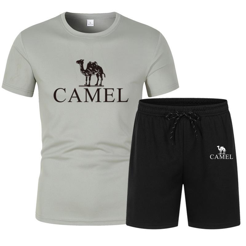 Tracksuit Male Summer Clothes Sports Clothes Set Two Pieces T Shirt Shorts Brand Track Clothes Quick Drying Sportswear