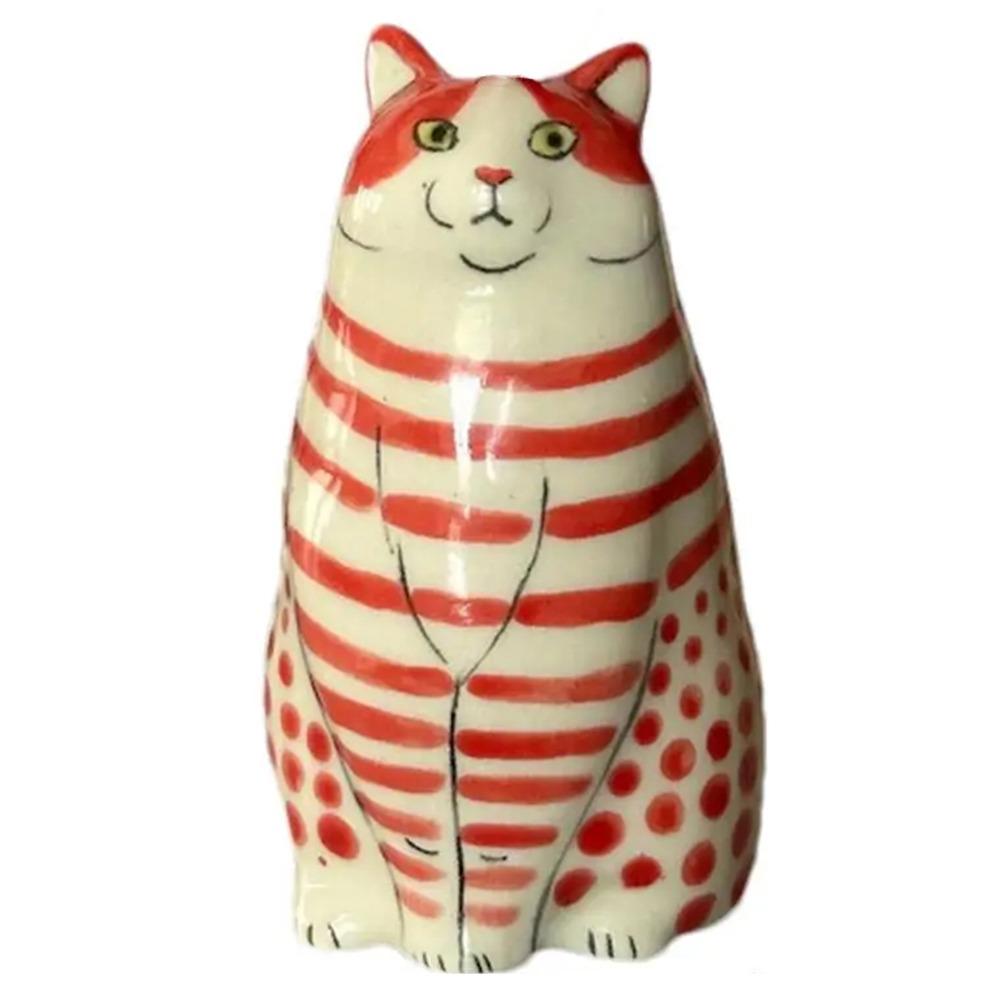 Cute Polka Dot Cat Vase Multicolor Tiny Animal Flower Vase Decorative Bottles Home