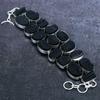 Браслет ручной работы из серебра 925 пробы с черным турмалином, длина 7-8 дюймов, K9Z63