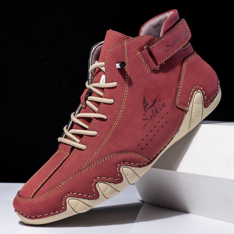 Унисекс Ботинки Роскошные Кожаные Ботинки Ручной Работы Повседневные Ботильоны Мужские Женские Ботильоны Классические Высокие Ботинки Большой Размер 36-48