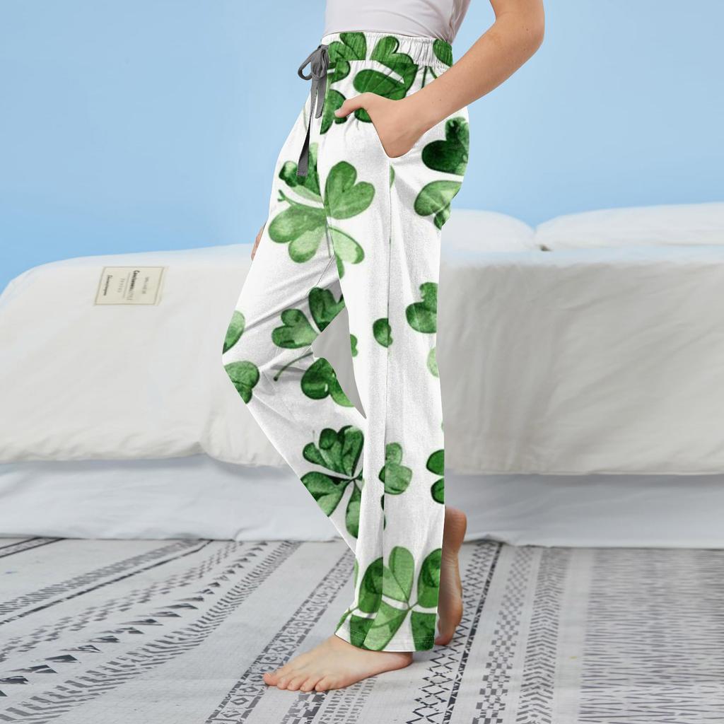 Детские хлопковые пижамные штаны с карманами