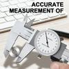 Штангенциркуль 0-150-200 мм 0,02 мм Высокоточный Антивибрационный Пахиметр Циферблатный Штангенциркуль Металлическая Измерительная Линейка Инструмент для Измерения Глубины