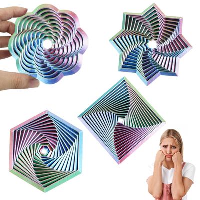 4 шт. 3D-печатные фрактальные фиджеты-шестигранники для снятия стресса и тревоги, расширенный фиджет-октагон