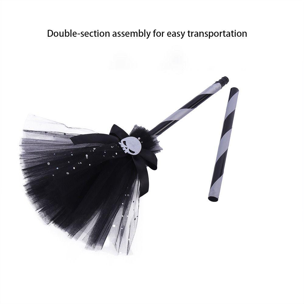 3D Halloween Broom Ornaments Cartoon Witch Dress Up Ornaments Festival Atmosphere