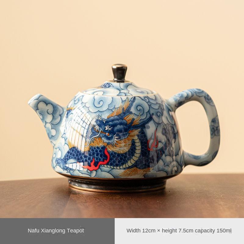 Chinese Underglaze Color Ceramic Teapot Tea Gift Customized Tea Infuser