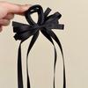 Black Streamer Bow Grab Clip Hairpin Shark Clip Back Head Plate Hairpin Children's Hair Accessories Hair Claw