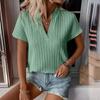 Women's Color V,Neck Striped Casual Short,Sleeve T,Shirt