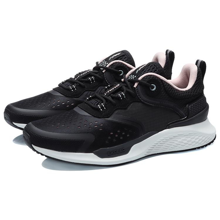 Li Ning Амортизирующие Низкие Беговые Кроссовки Женские Черные AGLR056-4