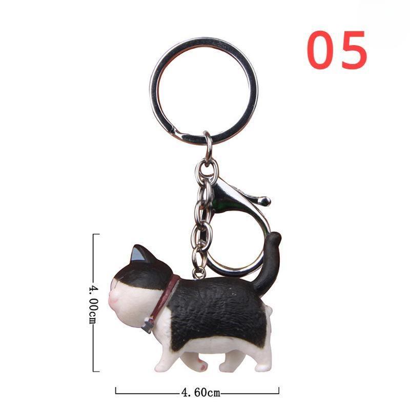 1Pc Cartoon Kittens Keychain Cure Animal Key Chain Cat Pendant for Women Car Key Ring Purse Bag Accessories Gifts