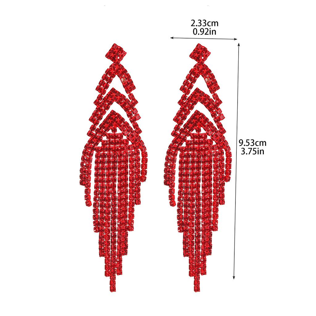 Длинные красные серьги с бахромой, которые не выцветают