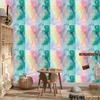Ink Turquoise and Light Gray Wallpaper for Living Room and Bedroom 50x1000
