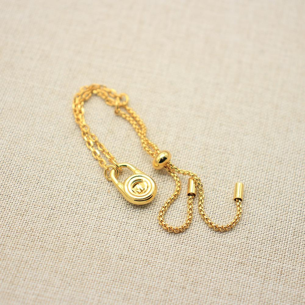 Роскошный женский медный ювелирный набор с золотым покрытием: Ожерелье & браслет