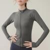 Fitness Thin Zipper Sports Jacket Long-sleeved Quick Dry Clothes Tight Running Yoga Clothing Fall and Winter Tops