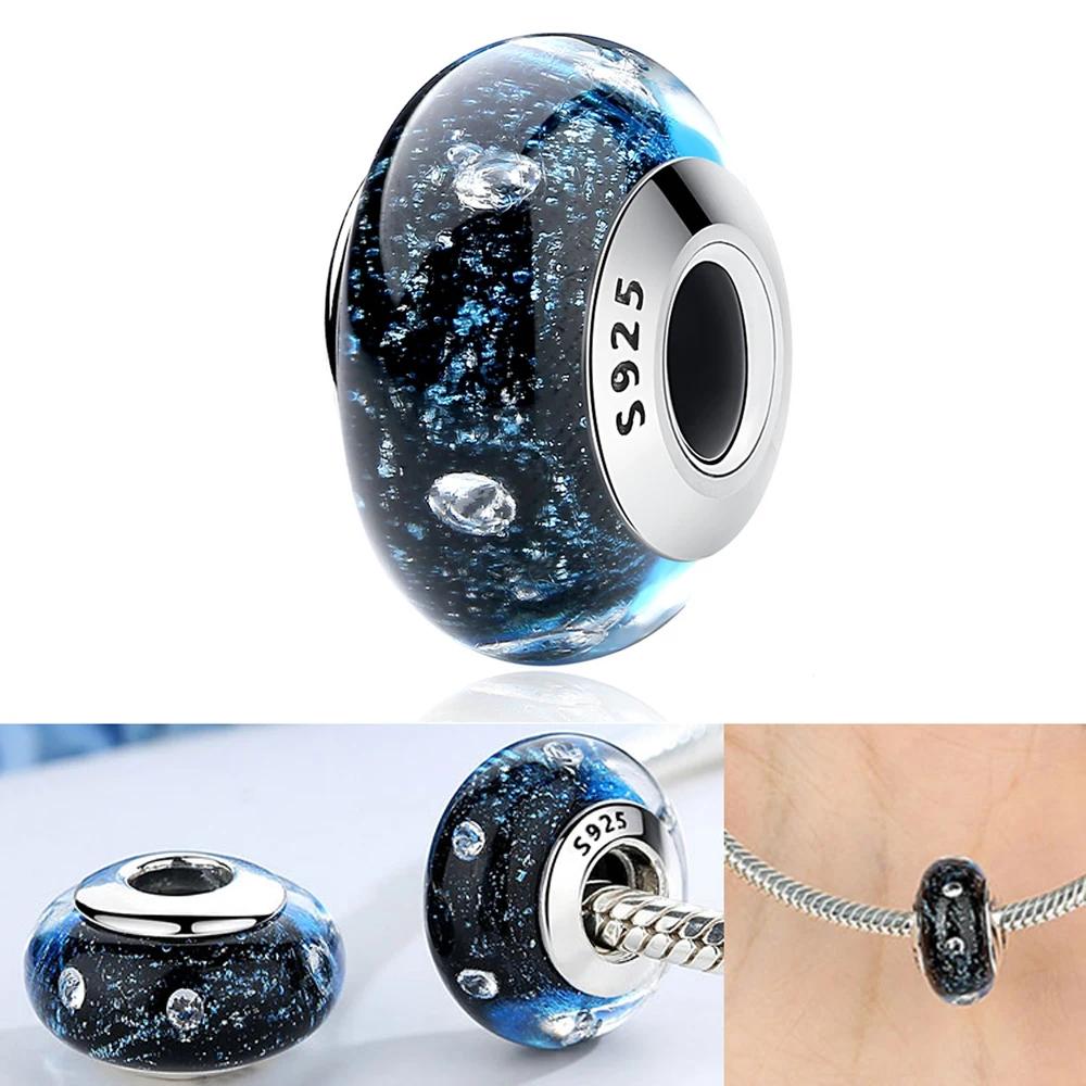 Новый Медный Красочный Цветок Муранское Стекло Шарм Подходит Оригинальный Браслет Ожерелье Сердце Муранское Стекло Сделай Сам Изысканные Ювелирные Изделия