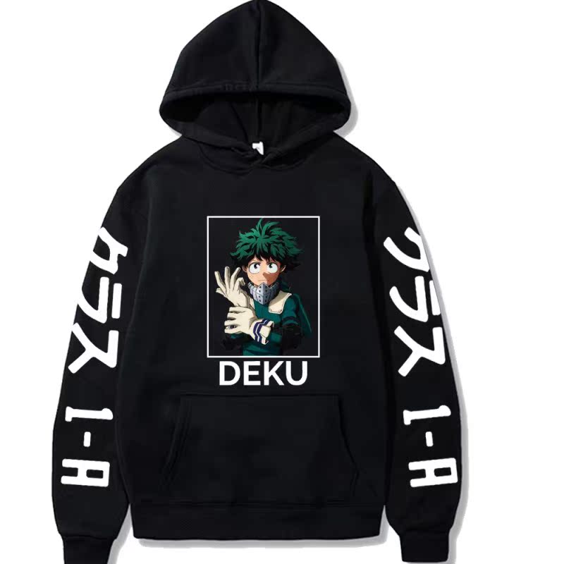 Новое худи Академия Аниме с принтом из флиса на осень и зиму, толстовка с капюшоном и длинным рукавом