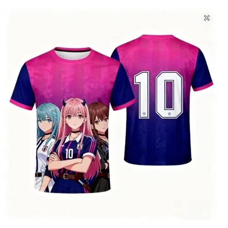 3D Принт Мультяшная Аниме Футболка Детская Фан-Версия Футбольная Футбольная Тренировочная Майка Спортивная Одежда Топ