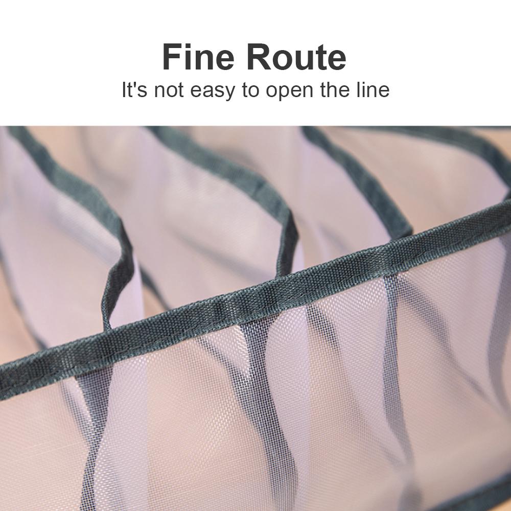 Органайзер для шкафа в общежитии для носков Отдельный ящик для хранения нижнего белья с 7 сетками Органайзер для бюстгальтера Складной органайзер для ящика