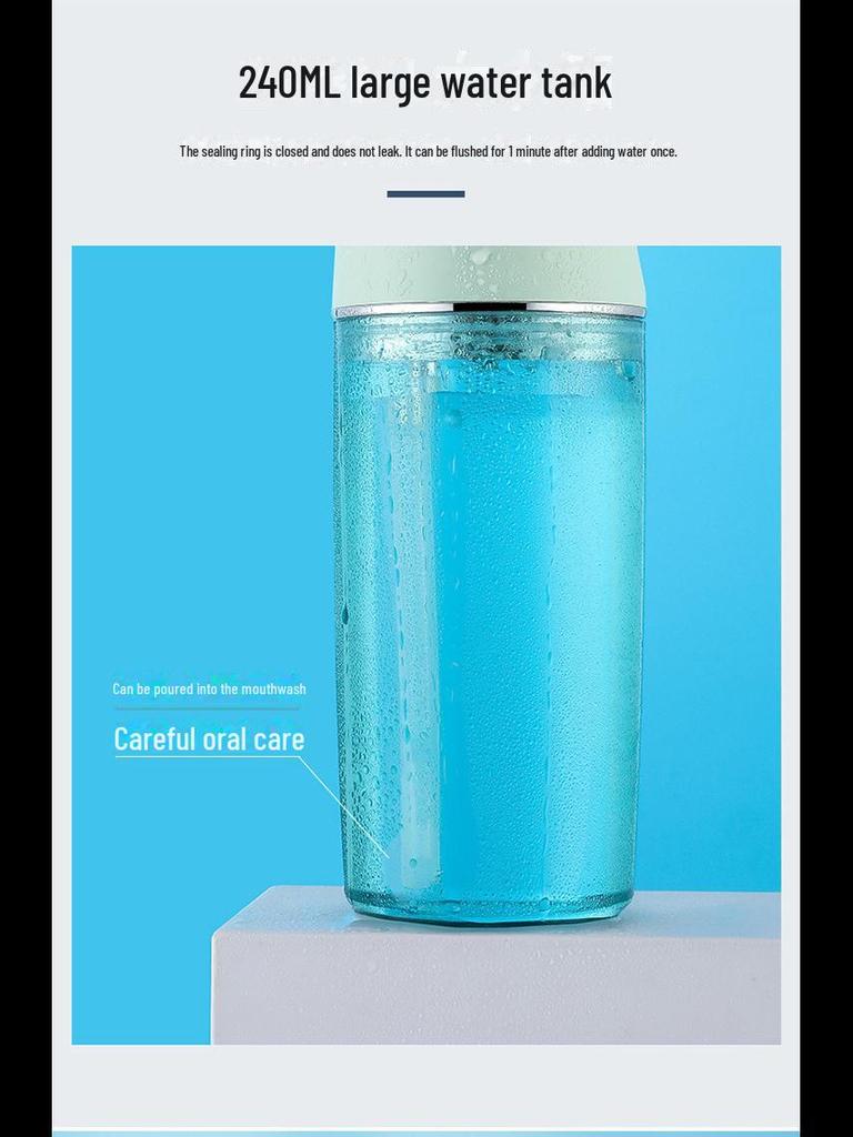 Умный электрический ирригатор: Портативный очиститель зубов с фиолетовой подсветкой, водонепроницаемый, для устранения неприятного запаха изо рта и отбеливания