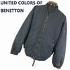 BENETTON стеганая куртка мужская 52 L-XL темно-синяя повседневная верхняя одежда(ИСПОЛЬЗОВАЛ)