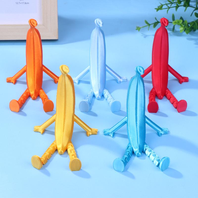 Игрушечная фигурка, напечатанная на 3D-принтере, модель банана, подвижные суставы, имитация змеи, украшение для рабочего стола, поделки к Пасхе, подарок