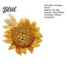 Suits Lapel Pin Rhinestone Bee Sunflower Brooch Zinc Alloy Flower