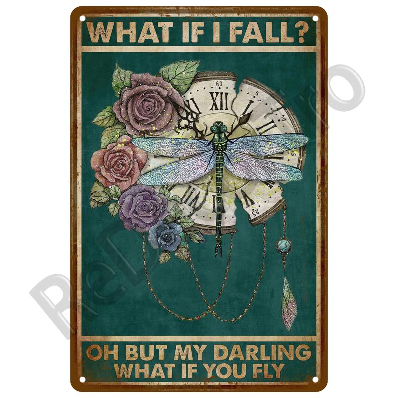 Vintage Metal Plaque Plates Decor Garden Flower Rules Metal Sign For Pub Bar Home Wall Decor Art Tin Signs Flower Poster Gift