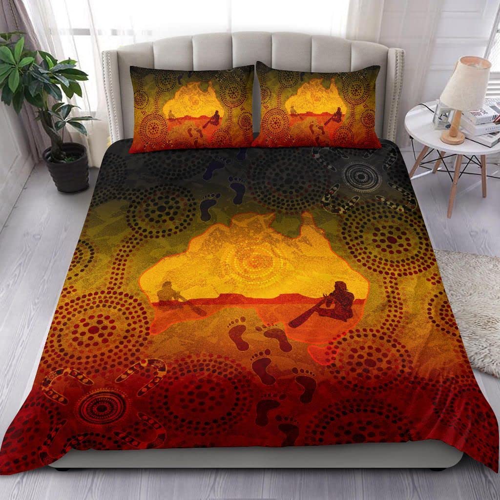 Purple Australian Original Bedding Collection Geometric Pattern Duvet Cover Microfiber Indigenous Style Comforter Cover Twin King Size