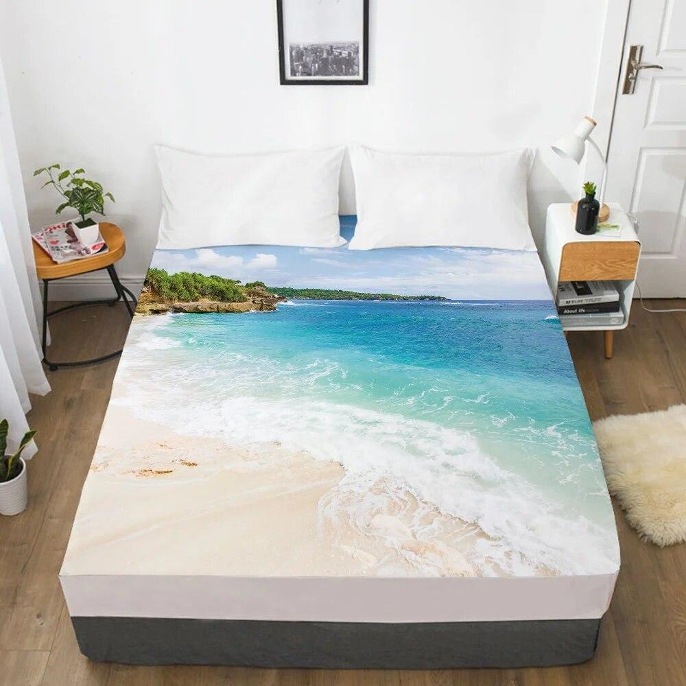 Эластичная простыня на резинке 160x200/180/200/150x200 Наматрасник Чехол на кровать 1 шт. Ясень