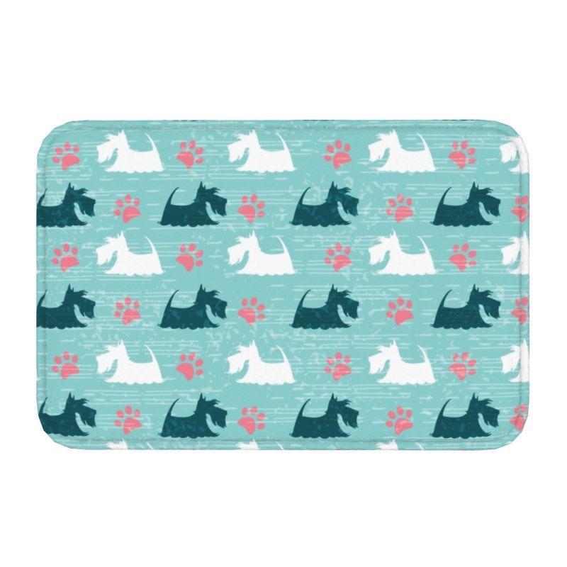 Cute Scottish Terrier  Front Door Floor Entrance Mats Indoor Scottie Dog Bath Kitchen Doormat Toilet Carpet Rug Home Decoration