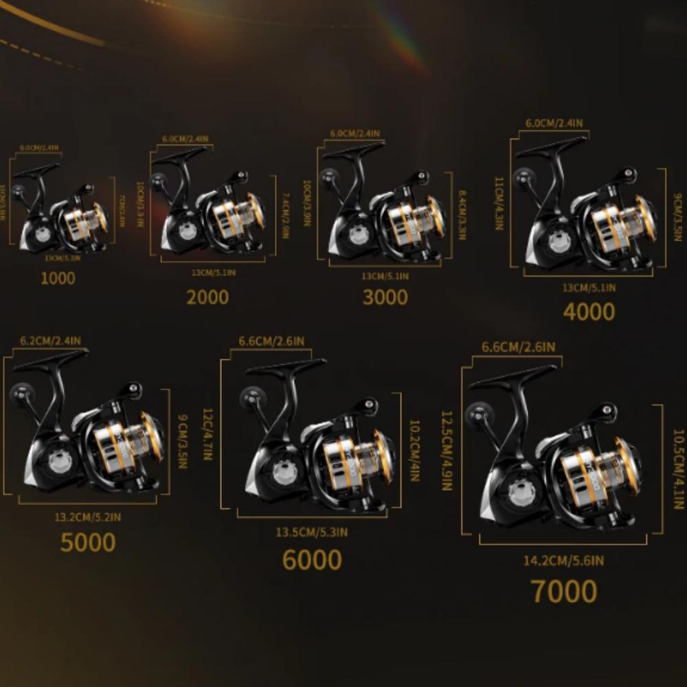 Новая спиннинговая рыболовная катушка для морской и пресноводной рыбалки серии 1000-7000 с ультралегким металлическим каркасом, гладкая, высокоскоростная рыболовная износостойкая катушка 10 кг